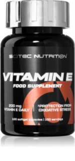 Scitec Nutrition Vitamin E capsule pentru susținerea protecției celulelor în fața stresului oxidativ 100 caps.