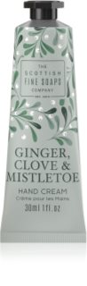 Scottish Fine Soaps Ginger, Clove & Mistletoe Hand Cream crema per le mani 30 ml