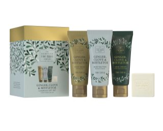 Scottish Fine Soaps Ginger, Clove & Mistletoe Luxurious Gift Set darilni set (za telo)