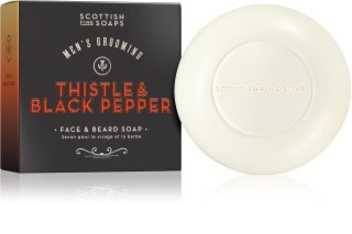 Scottish Fine Soaps Thistle & Black Pepper Tükiseep näole ja habemele 100 g
