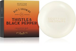 Scottish Fine Soaps Thistle & Black Pepper Σαμπουάν σε μορφή μπάρας για άντρες 100 γρ