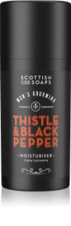 Scottish Fine Soaps Thistle & Black Pepper vlažilna krema za obraz za moške 100 ml