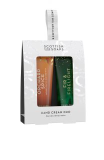 Scottish Fine Soaps Orchard Spice & Fir & Firelight dovanų rinkinys rankoms 2x30 ml