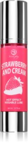 Secret play Hot Effect Strawberry with Cream želejveida lubrikants ar garšu Strawberry with Cream 50 ml