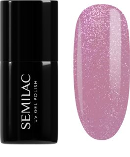 Semilac UV Hybrid Shimmer gelový lak na nehty odstín 319 Shimmer Dust Pink 7 ml