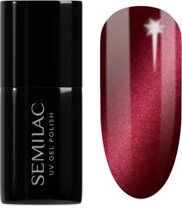 Semilac UV Hybrid Silk Effect hybrydowy lakier do paznokci z użyciem lampy UV / LED odcień 467 Red Candle Flash 7 ml