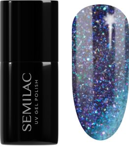 Semilac UV Hybrid Galaxy Flash гел лак за нокти с използване на UV/LED лампа цвят 826 Virtual Blue 7 мл.