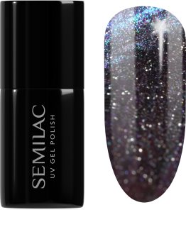 Semilac UV Hybrid Galaxy Flash Geleneglelak til UV/LED hærdning Skygge 828 Grey Holo 7 ml