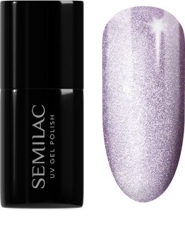 Semilac UV Hybrid Gloss GALA Geelküünelakk UV / LED lambiga kasutamiseks varjund 664 Lilac Gloss 7 ml