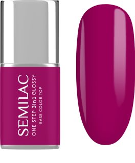 Semilac One Step 3in1 Glossy τζελ βερνίκι νυχιών απόχρωση 595 Bright Purple 7 ml