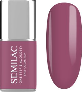Semilac One Step 3in1 Glossy τζελ βερνίκι νυχιών απόχρωση 205 Purple Beige 7 ml