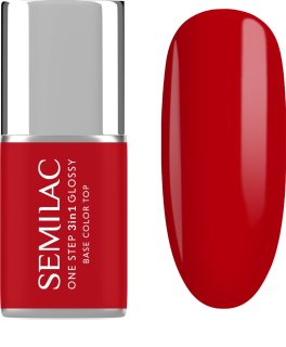 Semilac One Step 3in1 Glossy τζελ βερνίκι νυχιών απόχρωση 530 Scarlet 7 ml