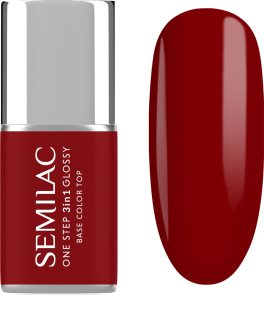 Semilac One Step 3in1 Glossy τζελ βερνίκι νυχιών απόχρωση 575 Dark Red 7 ml