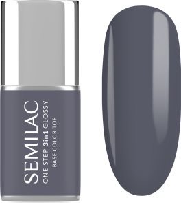 Semilac One Step 3in1 Glossy τζελ βερνίκι νυχιών απόχρωση 185 Stone Grey 7 ml