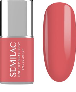 Semilac One Step 3in1 Glossy τζελ βερνίκι νυχιών απόχρωση 690 Coral Pink 7 ml