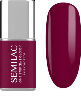 Semilac One Step 3in1 Glossy τζελ βερνίκι νυχιών απόχρωση 775 Plum Wine 7 ml