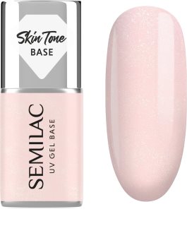 Semilac UV Gel Base Skin Tone Base bazni lak za gel nokte nijansa Glitter Rose 7 ml