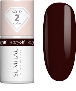 Semilac Easy Off Step 2 verniz para unhas de gel com lampadas UV/LED tom Marrom Choco 7 ml