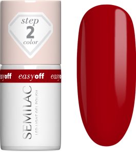 Semilac Easy Off Step 2 verniz para unhas de gel com lampadas UV/LED tom The Red Core 7 ml