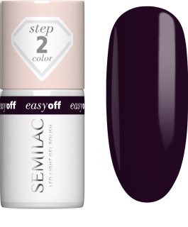 Semilac Easy Off Step 2 гел лак за нокти с използване на UV/LED лампа цвят Berry On Top 7 мл.