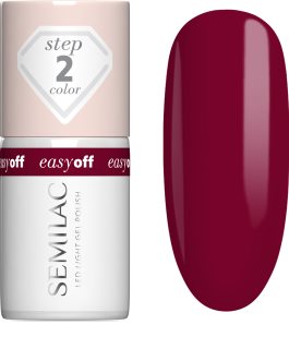 Semilac Easy Off Step 2 Gēla nagu laka žāvēšanai ar UV/LED lampu (tonis) Cherry Coke 7 ml