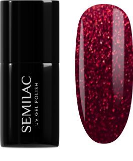 Semilac UV Hybrid Winter Wonderland τζελ βερνίκι νυχιών απόχρωση 955 Holly Berry Red 7 ml