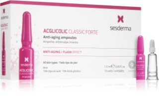 Sesderma Acglicolic Classic Forte Facial vlažilni serum proti gubam z AHA 10 x 1.5 ml