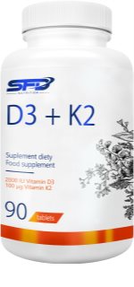 SFD Nutrition D3 + K2 wsparcie prawidłowego stanu kości i zębów 90 tabletek