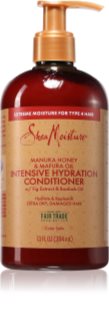 Shea Moisture Manuka Honey & Mafura Oil kosteuttava hoitoaine kuiville ja vaurioituneille hiuksille 384 ml
