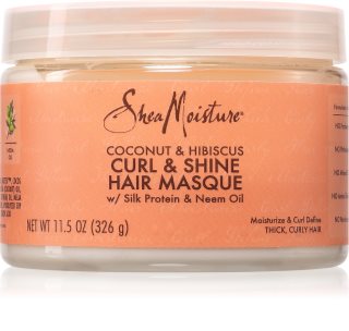 Shea Moisture Coconut & Hibiscus Curl & Shine maska intensywnie pielęgnująca do włosów kręconych 326 g