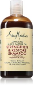 Shea Moisture Jamaican Black Castor Oil Strengthen & Restore Renande schampo För skadat och färgat hår 384 ml