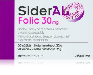 SiderAL Folic sáčky s obsahem železa 20 ks