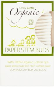 Simply Gentle Organic Paper Stem Buds vanupuikot 200 kpl