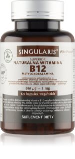 Singularis Superior Naturalna witamina B12 kapsułki na wsparcie prawidłowego tworzenia czerwonych krwinek i hemoglobiny 120 caps.