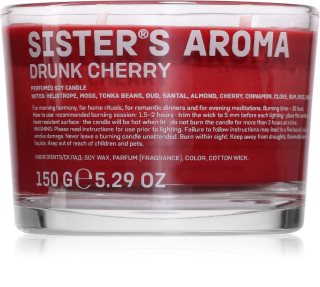 Sister's Aroma Drunk Cherry bougie parfumée 150 g