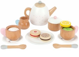 Small foot Wooden Tea Set with Cookies rotaļlietu komplekts koka 3 y+ 17 gab.