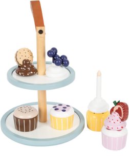 Small foot Tasty Cupcake Display Tray toy set wooden 3 y+ 13 pc