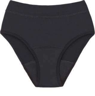 Snuggs Period Underwear Hugger: Extra Heavy Flow Black Menstruationsslip aus Stoff bei starker Menstruation