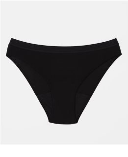 Snuggs Brief Medium Black тканинні менструальні труси при помірній менструації