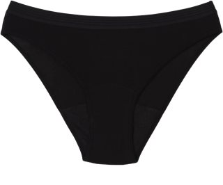 Snuggs Brief Medium Black менструални бикини от плат за средна менструация