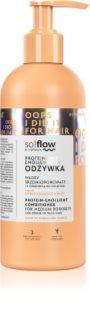 so!flow Medium Porosity Hair Protein-Emollient Conditioner acondicionador hidratante con efecto alisado antiencrespamiento 400 ml