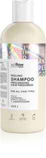 so!flow Peeling Shampoo For All Hair Types peelingový šampon pro mastnou pokožku hlavy 400 ml