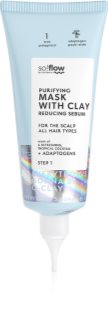 so!flow Purifying Mask Recucing Sebum hloubkově čisticí maska pro mastnou pokožku hlavy 100 ml