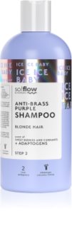 so!flow Cooling Shampoo Blonde Hair lila sampon semlegesíti a sárgás tónusokat 300 ml