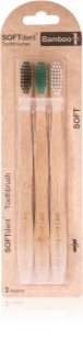 SOFTdent Bamboo Soft - 3 pack bambusova zobna ščetka 3 kos