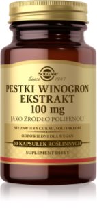 Solgar Pestki winogron ekstrakt 100 mg kapsułki o działaniu przeciwutleniającym 30 caps.