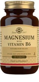 Solgar Magnesium with Vitamin B6 tablety na podporu spánku a regenerácie 100 tbl