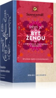 SONNENTOR Štěstí je® být ženou BIO bylinný čaj s ovocem dvoukomorový sáček 18x1,7 g