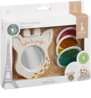 Sophie La Girafe Vulli Magic Mirror zrkadielko pre deti od narodenia Blue, Pink, Yellow 3 ks