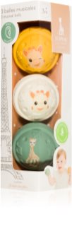 Sophie La Girafe Vulli Musical Balls morbide palline sensoriali 3 pz